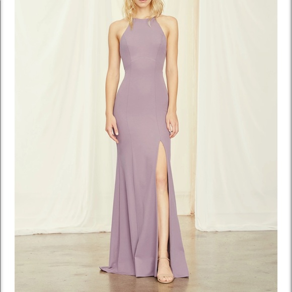 Amsale Dayton Bridesmaid Dress in Ruby - Picture 2 of 7